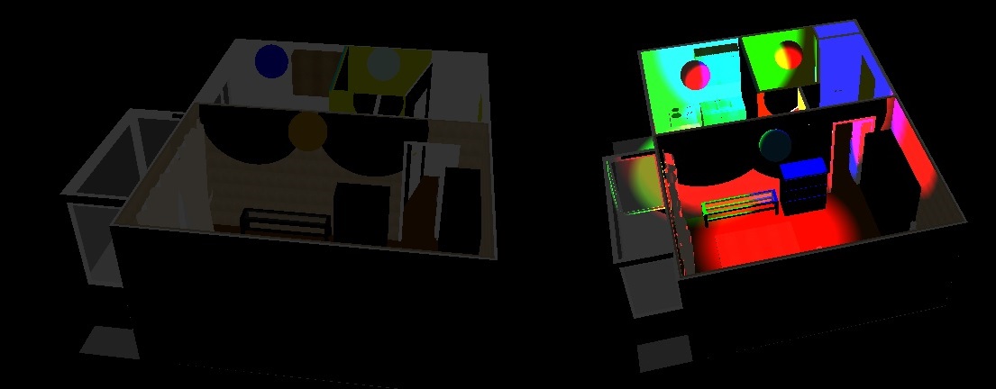 Слева - все выключено, справа - все включено.