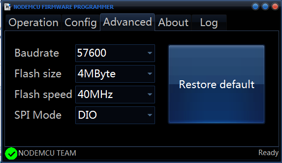 настойки NodeMCU
