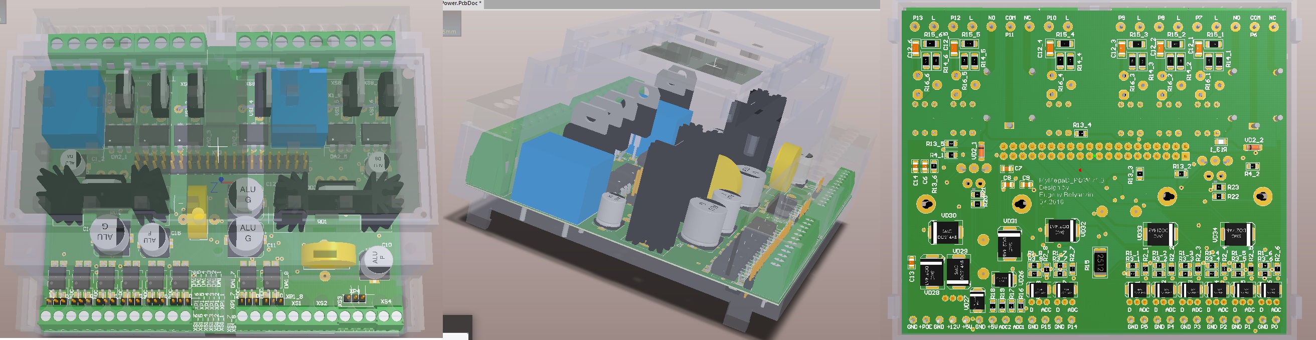 Плата с силовыми элементами