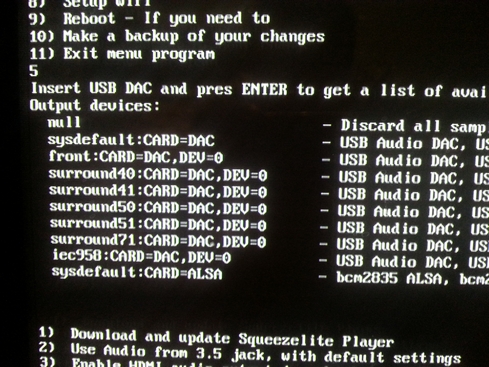 Названия возможных для USB платы звуковых устройств. У меня заработало со вторым сверху