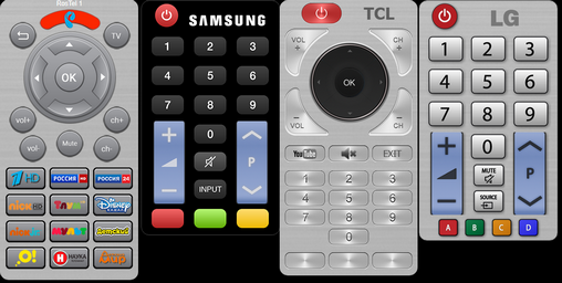 Четыре вида пультов
